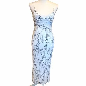 Banana Republic Print Plisse Midi Dress NWT
